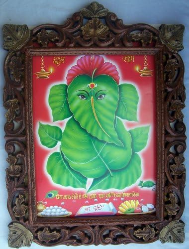 Ganapati Ganesha Posztert, Festményt, a Levél Posztert, Festményt, a Fa Kézműves Keret Art Kézműves Kézműves Art Kézműves
