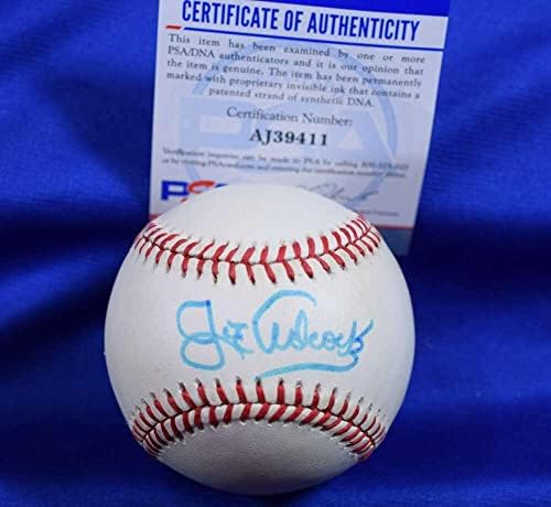 Joe Adcock PSA DNS-Coa Autogramot Amerikai Liga OAL Aláírt Baseball - Dedikált Baseball