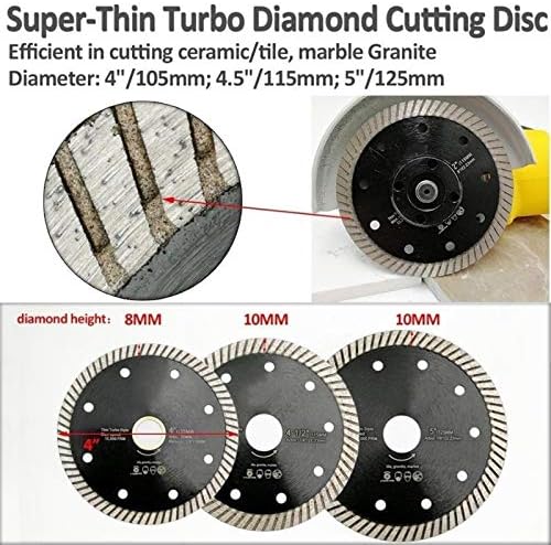 HEGYI EMBEREK fűrészlap 2db 115MM Gyémánt Forró Préselt Gyémánt Superthin Turbo Penge 10mm Szegmens Magasság vágótárcsa körfűrész