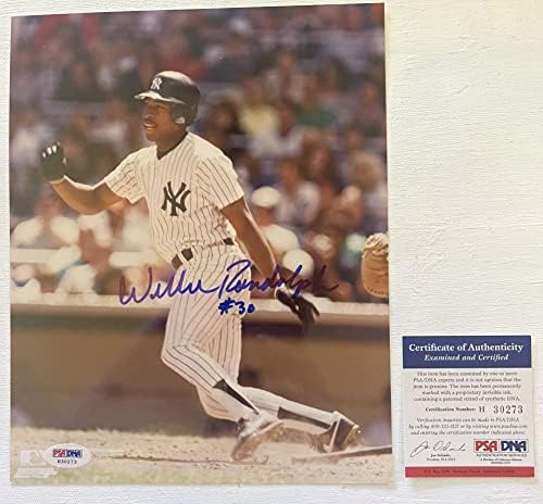 Willie Randolph Aláírt Dedikált Vintage Fényes 8x10 Fotó New York Yankees - PSA/DNS Hitelesített