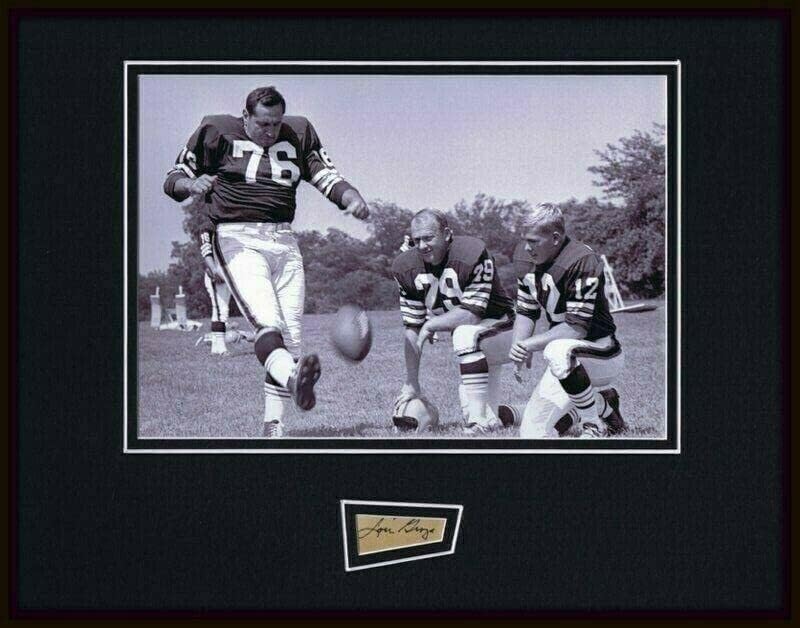 Lou Groza A Toe Aláírás Keretes 11x14 fényképek Megjelenítési SZÖVETSÉG Browns - Dedikált NFL-Fotók
