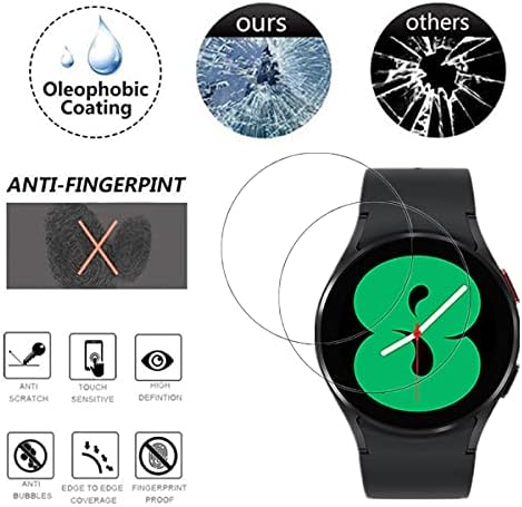 AISELAN Samsung Galaxy Watch4 (40mm) Smartwatch képernyővédő fólia, [2 Db] 9H 2.5 D Anti-Buborék Anti-Semmiből Képernyő Edzett
