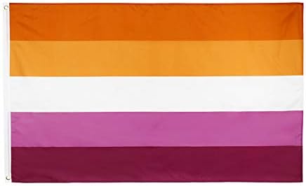 Flaglink Les Pride Flag 3x5Fts - Új Leszbikus Naplemente Szivárvány Zászló Banner