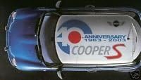 EuroActive Valódi Mini Cooper Cooper S Tető Grafikus Matrica Új