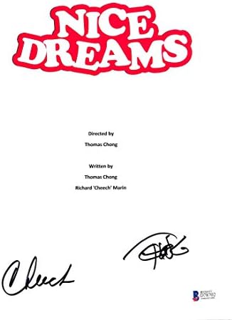 Cheech Marin & Tommy Chong Aláírt Szép Álmokat Film forgatókönyvét Fedezze BAS D78702