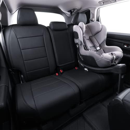 coverdream Egyéni üléshuzatok Kompatibilis Válassza ki a Honda CRV 2023 2024 Modellek - Műbőr (Fekete,Teljes Szett)