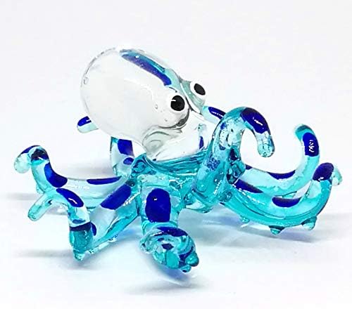 ZOOCRAFT Üveg-Tenger Polip Figura Kék Miniatűr Kézzel Fújt a Part menti Stílusú lakberendezés Ajándék Gyűjthető