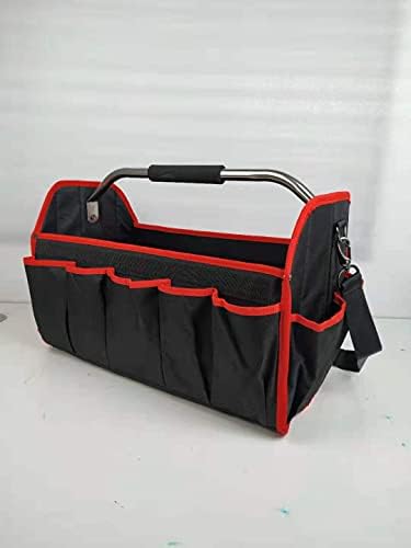 19Nyitott Eszköz Tote Összecsukható táska vállpánt Vízálló, Hordozható Eszköz Szervező Készült Oxford Szövet(Piros szegéllyel)