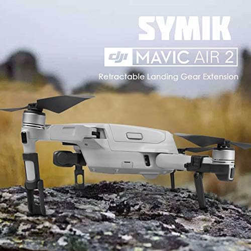 SYMIK Behúzható futómű Kiterjesztés DJI Levegő 2S & DJI Mavic Air 2 Csomag SYMIK GS600 Drón Villogó Fény, 6 km (3.7 Mérföld),