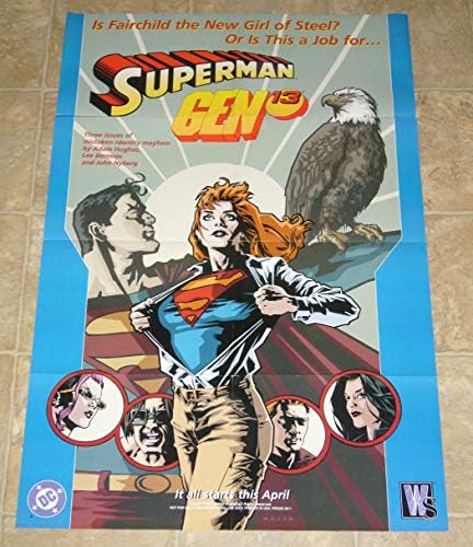 Superman/Gen13 22 x 34 Promo Poszter - art által Lee Bermejo - DC/Wildstorm Képregény ; poszter (0103X-F)