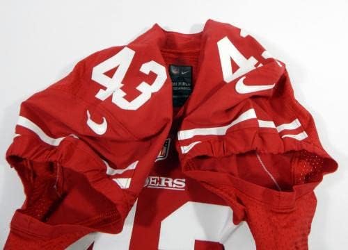 2012-es San Francisco 49ers 43 Játék Kiadott Piros Mez 40 DP34817 - Aláíratlan NFL Játék Használt Mezek