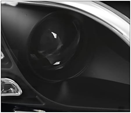 ZMAUTOPARTS LED Cső Vetítő Fényszórók, Fényszóró Black w/6.25 Kék DRL Kompatibilis 2011-2017 Volkswagen Jetta MK6