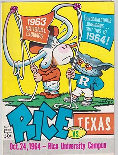 1964 Texas Longhorns v Rizs Baglyok Foci Program 10/24 Chase-Fedezze Ex/MT 53307 - Főiskolai Programok
