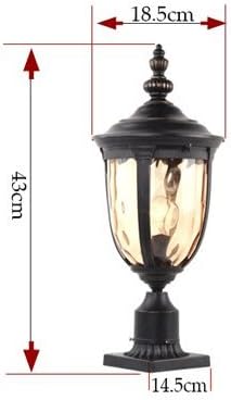 TQXDD Vintage Európai Üveg Lámpás Pillér, Oszlop, Lámpa, Évjárat Hagyomány Victoria Alumínium Fém Kültéri asztali Lámpa Utca