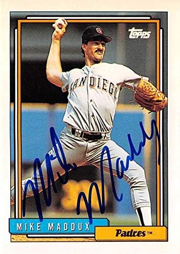 Autogramot Raktár 650143 Mike Maddux Dedikált Baseball Kártya - San Diego Padres P 1992 Topps - Szám 438