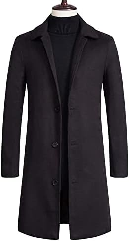 OSHHO Kabátok Női - Férfi 1db Gomb Elülső Szilárd Kabát (Szín : Fekete, Méret : Kicsi)
