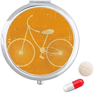 Kerékpár Sport Illusztráció Sárga Minta Tabletta Esetben Zsebében Gyógyszer Tároló Doboz, Tartály Adagoló