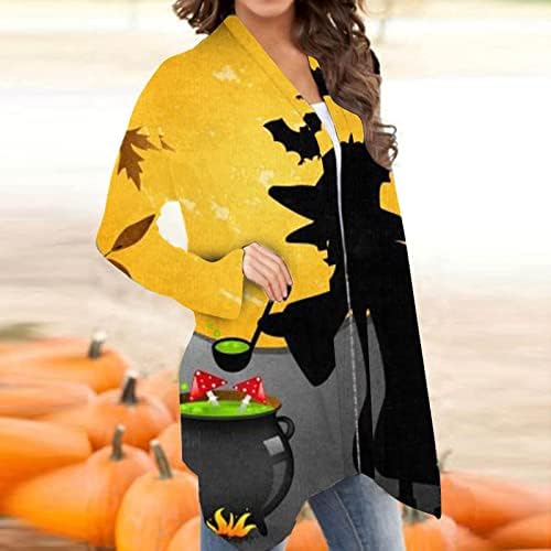 Női Hosszú Ujjú Nyissa ki az Elülső Kardigán Outwear Kabát - Halloween Kardigán Alkalmi Klasszikus Puha, Kötött Pulóver