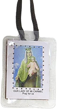 Laminált Katolikus Amulettem a Férfiak, mind a Nők, Színes St. Simon Raktáron A Hölgy Mt Carmel Scapulars , 18.5 Cm, Csomag