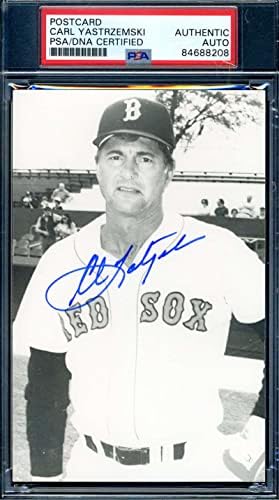 Carl Túl PSA DNS-Coa Aláírt Képeslap Red Sox Autogramot