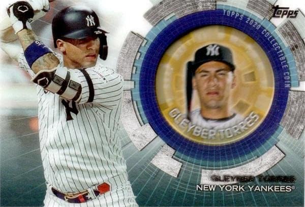 Autogramot Raktár 687941 Gleyber Torres Emlékérme New York Yankees 2020 Topps Medál Nem.TBCGT Baseball Kártya
