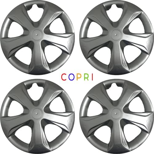 Copri Készlet 4 Kerék Fedezze 14 Coll Ezüst Dísztárcsa Snap-On Illik Toyota Corolla