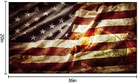 VVOVV Fali Dekor Amerikai Zászló Dekoráció Hazafias Dekoráció Keretes Vászon, Művészi Nyomatok Nappali, Hálószoba, Iroda