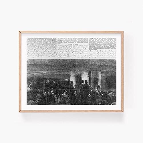 VÉGTELEN FÉNYKÉPEK, Fotó: Jelenet Között Kikötőben, 1850, Zsúfolt a Fedélzet Alatt, Hajó, Férfiak, Nők, Gyerekek