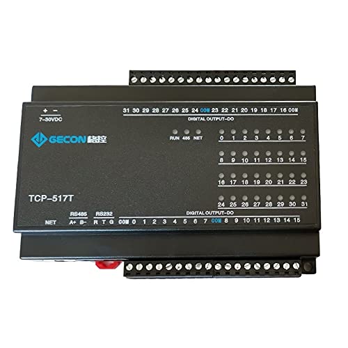 Anncus 32-Csatornás NPN Tranzisztor Kimenet TENNI csatornánként 100mA RS485 Modbus Ethernet TCP Modul - (Szín: Ethernet 485