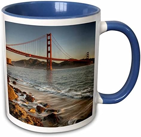 3dRose Kaliforniában, San Francisco-i Golden Gate Híd-US05 DSV0001-David Svilar Kerámia Bögre, 11 oz, Fehér