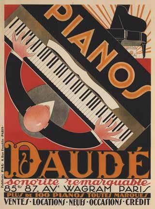 Zongora Daude által Andre Daude Első Kiadás Litográfia