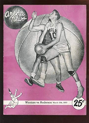 Március 15 1950 NBA Program Anderson Packers a Philadelphia Warriors gyenge VOLT NBA Programok