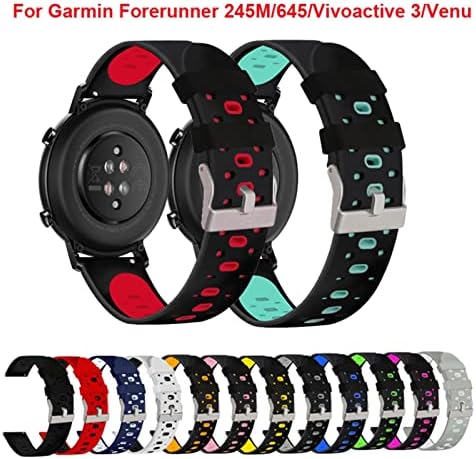 VEVEL 20mm Színes Watchband szíj, a Garmin Forerunner 245 245M 645 Zene vivoactive 3 Sport szilikon Okos watchband Karkötő