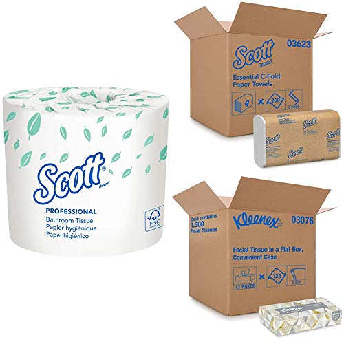 Scott Alapvető Szakmai Tömeges Wc-Papír Üzleti (13607) Scott 03623 C-Fold papírtörlő a Zsebkendőt Szakmai papírzsebkendő