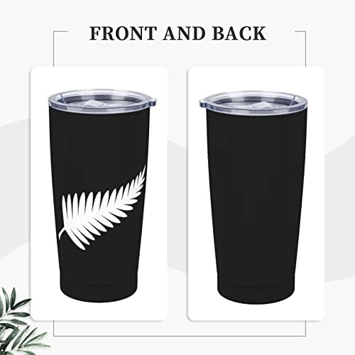 Új-Zéland Maori Páfrány Autó Csésze Kávé Utazási Bögre Rozsdamentes Acél Szalma Utazási Dobon Vákuum Szigetelt Tartsa Hideg