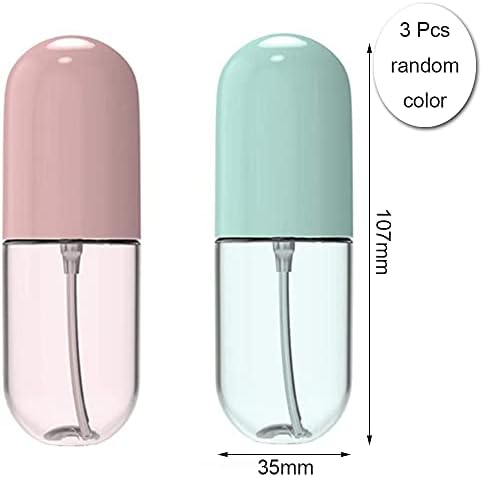 LapangZi 3 Db 1.5 oz/40ml Kis Spray Palackot Mini Víz Parfüm Utazási Üveg Porlasztó Készlet Műanyag Finom Köd Újratölthető