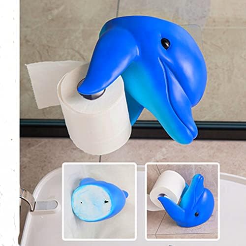 3D Delfin Törölközőt Jogosultja Konyha Papír Akasztóval Rack Fürdőszobában Törölköző Roll Állni Szervező Egyszerűen Állandó