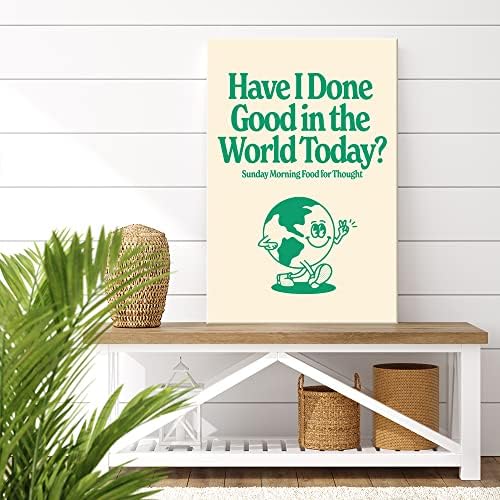 Aranyos Vintage Zöld Plakátok Szoba Esztétikai Vicces Smiley Vászon Wall Art a Föld Napja Nyomatok Festmény Ajándékok Inspiráló