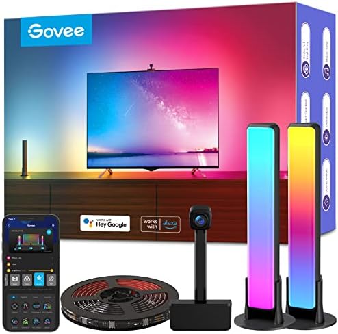 Govee LED Szalag Világítás & Light Rács a Fényképezőgép Smart Wi-Fi RGBIC DreamView T1 Pro LED TV (55-65 cm), Video & Music