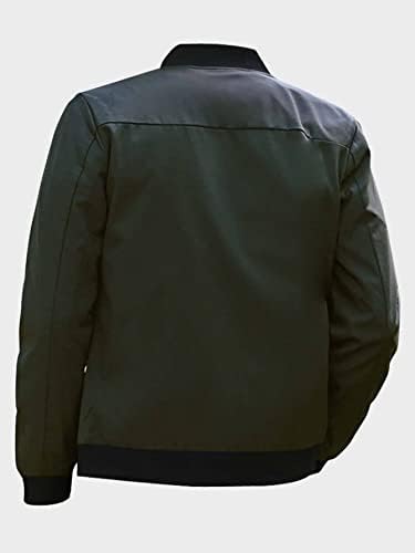 POKENE Kabátok Férfi Kabát Férfi Zip Fel Bomber Dzseki Kabát Férfi (Szín : Fekete, Méret : Kicsi)