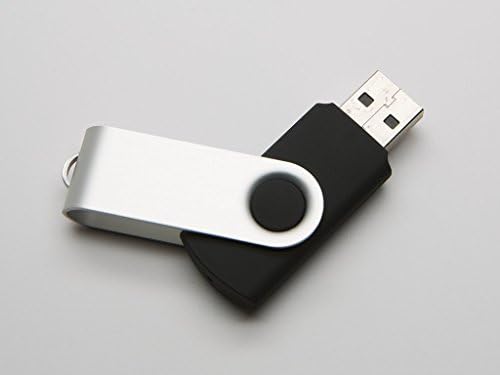 SameDayFlash 50 ct Egyéni Forgatható Flash Drive - Ömlesztett Csomag a Különböző Méretű - USB 2.0 Forgatható Design, Fekete