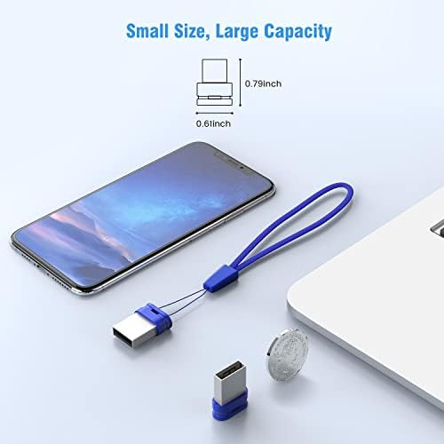 K&ZZ 64 gb-os 5 Csomag USB Flash Meghajtók kötéllel 64G Kis USB-Meghajtó Ultra Fit Flash Meghajtók Mini pendrive 64 GB-os