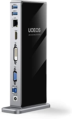 USB Dokkoló Állomás uoeos,13, 1 USB C Laptop Dokkoló Állomás HDMI&DVI&VGA Port Egyszerre Hármas Kijelző,5 USB 3.0 Port Gigabit