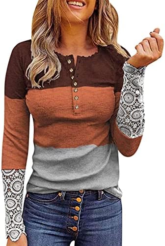 Póló Női Elegáns Csipke-Varrás Alap Ing, Könnyű Kötött Blúz Sweatershirt Blúzok Trendi Blúz Pulóver
