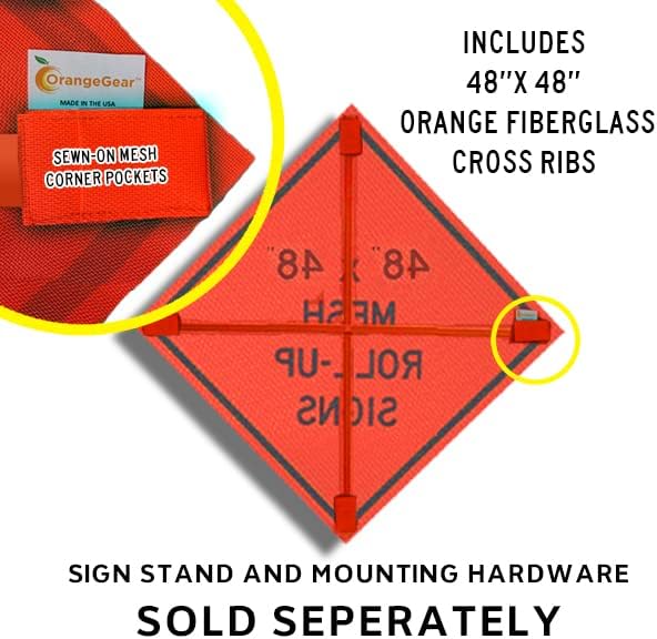 OrangeGear™ 48 x 48, hogy FÉRFI MUNKA MUTCD TTC Megfelelő Biztonsági Narancs Hálós Átmeneti Irányítás Összesítő Táblát, Narancs