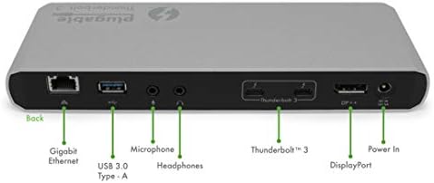 Plugable Thunderbolt 3 Dock, Lehetővé teszi, hogy Extra Jeleníti meg, Vezetékes Hálózat, Audio USB Port, Kompatibilis a Thunderbolt