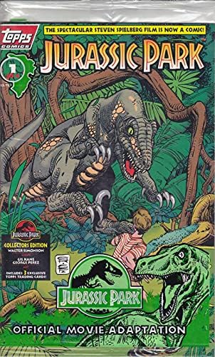 Jurassic Park 1 (kártya) VF/NM ; Topps képregény