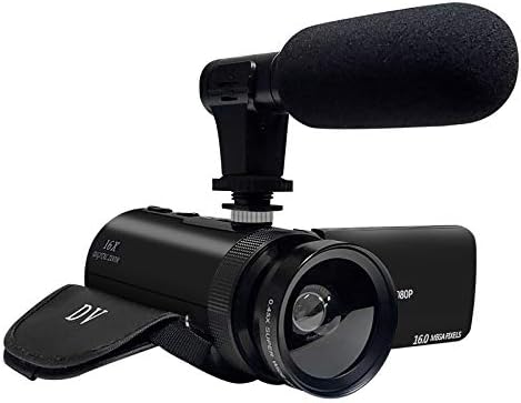 HD Digitális Videó DV Kamera a YouTube Élő Vlogging Felvevő Mikrofon Ajándék Fotózás (Standard + Lencse)