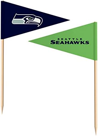sportsvault NFL Seattle Seahawks Fogpiszkáló Flags36 Darab, Csapat Színek, Egy Méret