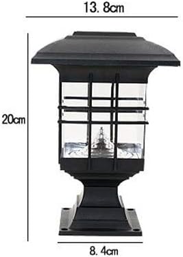 ZEELYDE Post Lámpák Kültéri,Vintage LED Európai Retro Napenergia Vízálló Gyep Könnyű Alumínium Üveg Kert Pillér Lámpa Kültéri